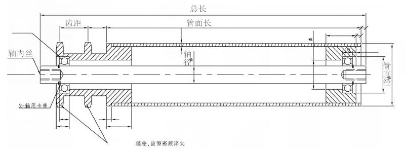 输送机流水线镀铬主动滚筒无动力托辊链轮动力滚筒定做 - 东莞市恒美